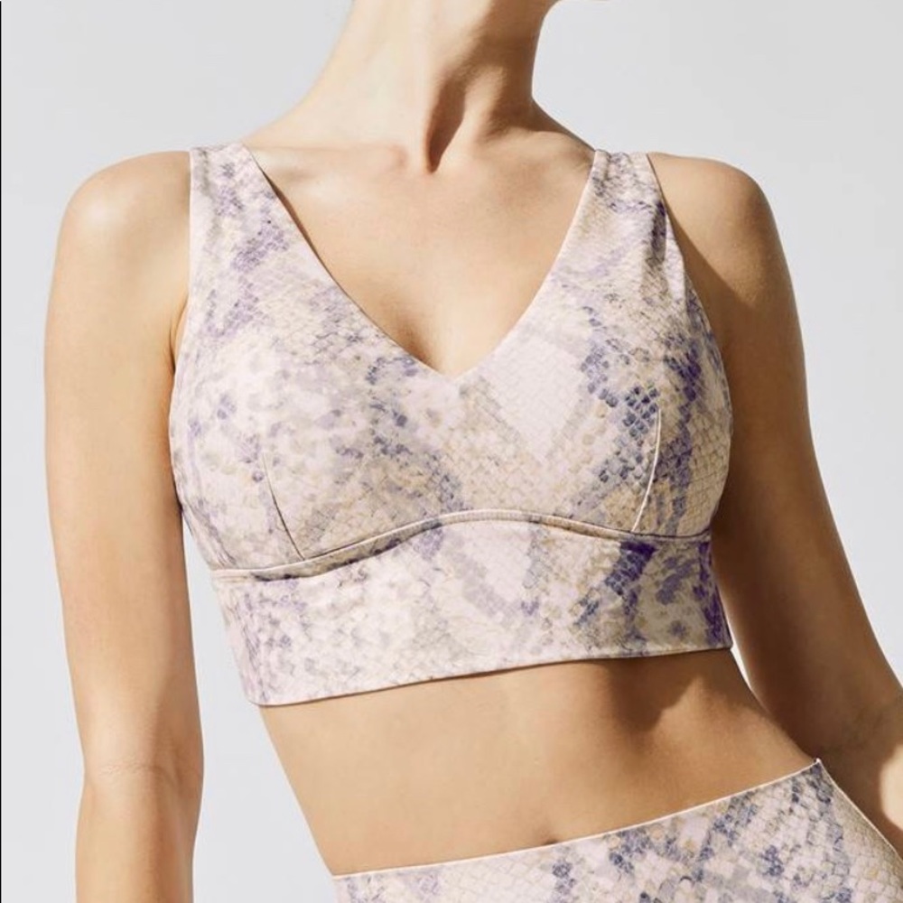 Carbon38 Strap Back Bra in Natural Snake